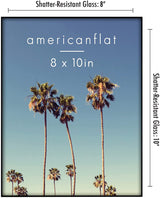 Americanflat Front Loading 8x10 Picture Frames in Black - Set of 6 - Thin Photo Frames with Shatter-Resistant Glass and Pop-In Easel Stand for Horizontal and Vertical Display Americanflat
