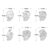 Readaeer Skull Silicone Molds, 3D Skull Molds, 6 Style Large Silicone Molds for Resin, Ice, Chocolate, Soap, Clay, Candle Wax Casting, Halloween Home Decoration READAEER