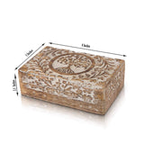 Great Birthday Gifts Handmade Decorative Wooden Jewelry Box Tree Of Life Carving Jewelry Organizer Keepsake Box Treasure Chest Trinket Holder Watch Box Storage Lock Box Housewarming Gifts The Great Indian Bazaar