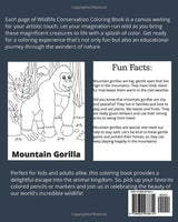Wildlife Conservation Coloring Book: A Wildlife Conservation Animal Coloring book for kids ages 6-12, Teens and Adults, with Fun Animal Facts Majosta
