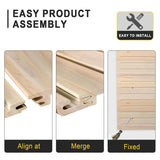 4-Pack Heavy-Duty PVC Slatwall Panels – 12” x 48” Wood Grain Finish – Weather-Resistant Wall Organizer for Garage, Workshop, Retail Display & Storage Systems WISDOMFUR