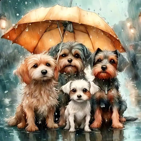 FHBUBPUP Diamond Painting Kits for Adults, Dog Diamond Art Kits for Beginners, 5D DIY Full Drill Round Gem Art, Paint with Diamond Beads Craft Home Wall Decor 12x12 inch FHBUBPUP