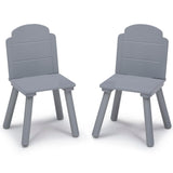 Delta Children Finn Table and Chair Set with Storage, White/Grey Delta Children