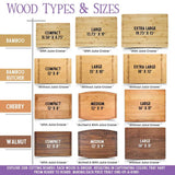 Tayfus Engraved Personalized Wood Cutting Boards - Serving Block Made For Great Custom Gifts - Best Christmas, Wedding, Anniversary, Bridal Shower, Housewarming, New Home Gift Idea. Handcrafted in USA Tayfus