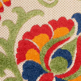 Nourison Home Aloha Indoor/Outdoor Multicolor 6' x 9' Area Rug, Easy Cleaning, Non Shedding, Bed Room, Living Room, Dining Room, Backyard, Deck, Patio (6x9) Nourison