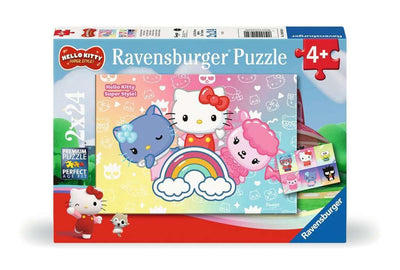 Ravensburger - 12001034 Children's Puzzle - 2 x 24 Pieces - Hello Kitty - Suitable for Ages 4 and Above - Premium Puzzle - 2 x Life Size Posters - Fantasy