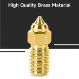 Creality Official Ender 3 V3 SE Nozzle, 5 Pcs 0.4mm High Speed M6 Extruder Nozzles, 3D Printer Brass High Temperature Wear Resistant Nozzle for Ender 5 S1, Ender 7 Creality