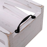 MJYIOK Toilet Tank Basket Rustic White Toilet Paper Holder Bathroom Decor Box,Farmhouse Kitchen Utensil Holder Caddy,for Kitchen MJYIOK