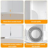 Cuguords 4 Tier Rotating Bookshelf Tower, 360 Degree Revolvin Bookcase,Spinning Bookshelf for Kids&Adults, Floor Standing Bookcase Storage Rack, Wood Narrow Bookshelf for Bedroom, Living Room, White Cuguords