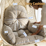 Swing Egg Chair Cushion Thickened Hanging Basket Seat Cushion Washable Hammock Chair Cushion Outdoor Patio Hanging Chair Cushion Replacement (Only Cushion) (Grey) Sothuba