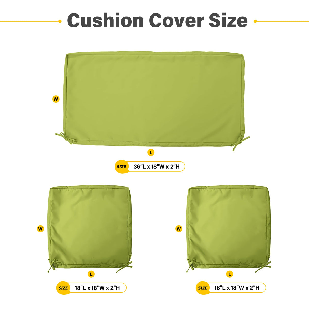 Snubbull 3 Pack Outdoor Patio Seat Cushions Replacement Covers Fit for 4 Pieces 4-Seater Wicker Rattan Patio Conversation Set Loveseat Chair Couch Furniture,36x18x2,18x18x2,Burgundy-Cover Only Snubbull