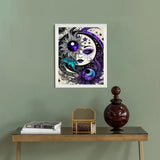 XIAOPAIZAI 5D Diamond Art Kits for Adults - Sun and Moon Diamond Painting Kits for Adults Beginner,DIY Fantasy Round Full Drill Paintings with Diamonds Gem Art for Home Wall Decor Gifts 11.8x15.7inch XIAOPAIZAI