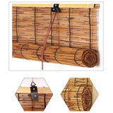 ADafeg Outdoor Roll-up Bamboo Shade Blackout Roller Matchstick Blinds, Bamboo Window Shades for Patio, Privacy Retro Curtains, Cordless 20"X60" 56"X72" 66"X72" 72"X72" (Size : 44" x 64") ADafeg