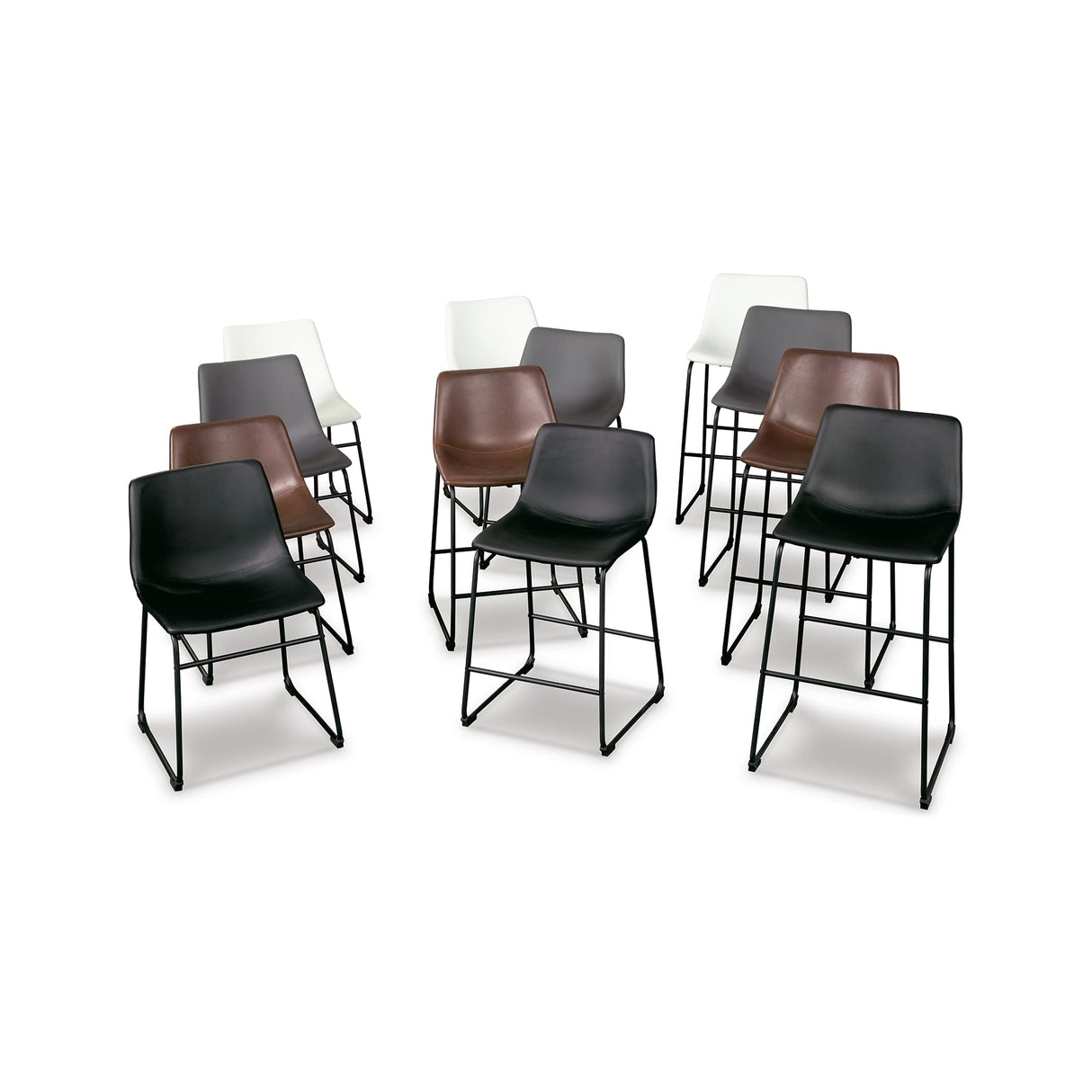 Signature Design by Ashley Mid Century Centiar 18.75" Dining Bucket Chair, 2 Count, Black and Brown Signature Design by Ashley