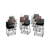 Signature Design by Ashley Mid Century Centiar 18.75" Dining Bucket Chair, 2 Count, Black and Brown Signature Design by Ashley