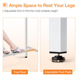 ODK 63-Inch Rectangular Bar Table with Sturdy Legs - Elegant White High Top for Indoor Use ODK