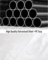 IDEALHOUSE 10x20ft Heavy Duty Carport with Roll-Up Windows - Portable Garage with Removable Sidewalls & Doors, All-Season Tarp Shelter for Cars, Trucks, Boats & Motorcycles (White) IDEALHOUSE