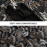 WONGS BEDDING Boho Quilt Set King,Black Paisley Floral Pattern Bedspread Coverlet Set with 2 Pillowcases,3 Piece Lightweight Microfiber Bohemian Quilt Bedding Set 104"×90" WONGS BEDDING