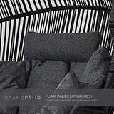 Grand patio Outdoor & Indoor Egg Chair 2PC, PE Wicker Open Weave Wood Grain Finish Oversized Egg Cocoon Chairs with Stand Lounge Chair Comfortable for Front Porch, Living Room, Bedroom (Dark Grey 2PC) Grand patio