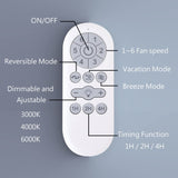 VACILL 52 inch Wood Ceiling Fan with Light and Remote,Noiseless DC Motor,6 Speed Levels,LED Dimmable,Dark Brown Wood Blade VACILL