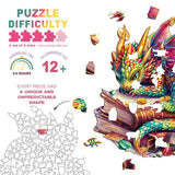 Wooden Puzzles for Adults - Unique Shaped Wooden Puzzles for Adults and Kids - Jeweled Dragon Wooden Jigsaw Puzzles - Dragon Wooden Puzzle Easter Creative Birthday Gifts - Puzzle Toys - 240pcs DOCRAGI