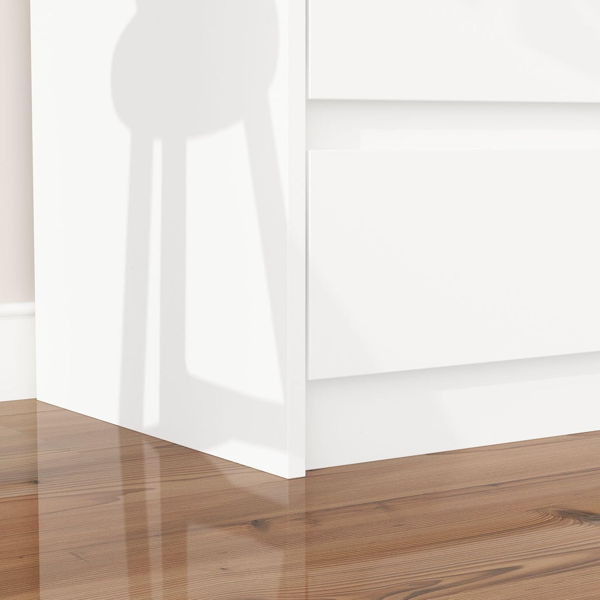 FAMAPY Chest of Drawers White 12 Drawer Dresser No Handle, Modern Contemporary 12-Drawer Cabinet Dresser for Bedroom (63" W x 15.7" D x 31.9" H) FAMAPY