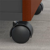 Bush Business Furniture Series C 72W Bow Front L Shaped Desk with 48W Return and Mobile File Cabinet in Hansen Cherry Bush Furniture