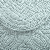 Calla Angel Sage Garden Luxury Pure Cotton Quilt, King, Light Aqua Calla Angel