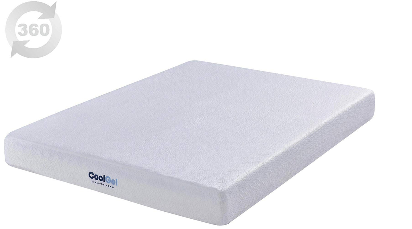 Cool Gel Memory Foam 8-Inch Mattress, CertiPUR-US Certified, Mattress in a Box, King, White