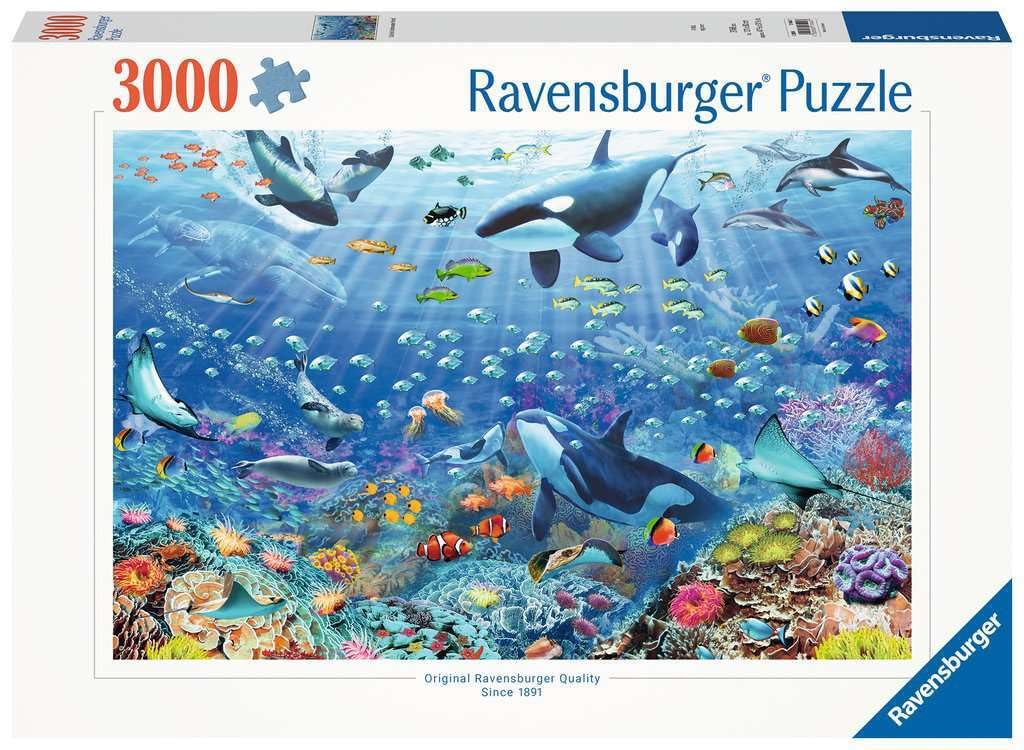 Ravensburger Colorful Underwater World 3000 Piece Jigsaw Puzzle - Engaging Imagery | Precision Cut | Durable Materials | Eco-Friendly Certified | Ideal for Adults Ravensburger