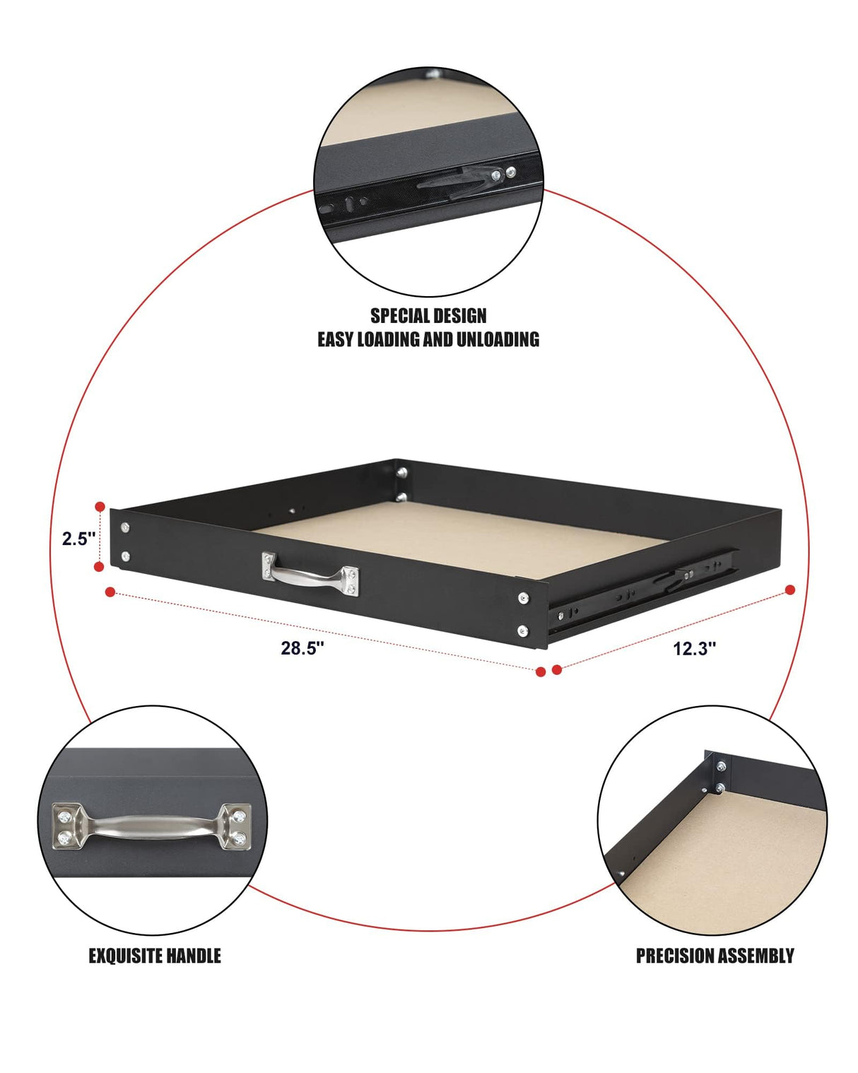 Prostormer 47.25 Inch Heavy Duty Workbench with Pegboard, Hooks, and Drawers - Sturdy Garage Work Table for DIY Projects, Home Workshop, and Tool Organization Prostormer