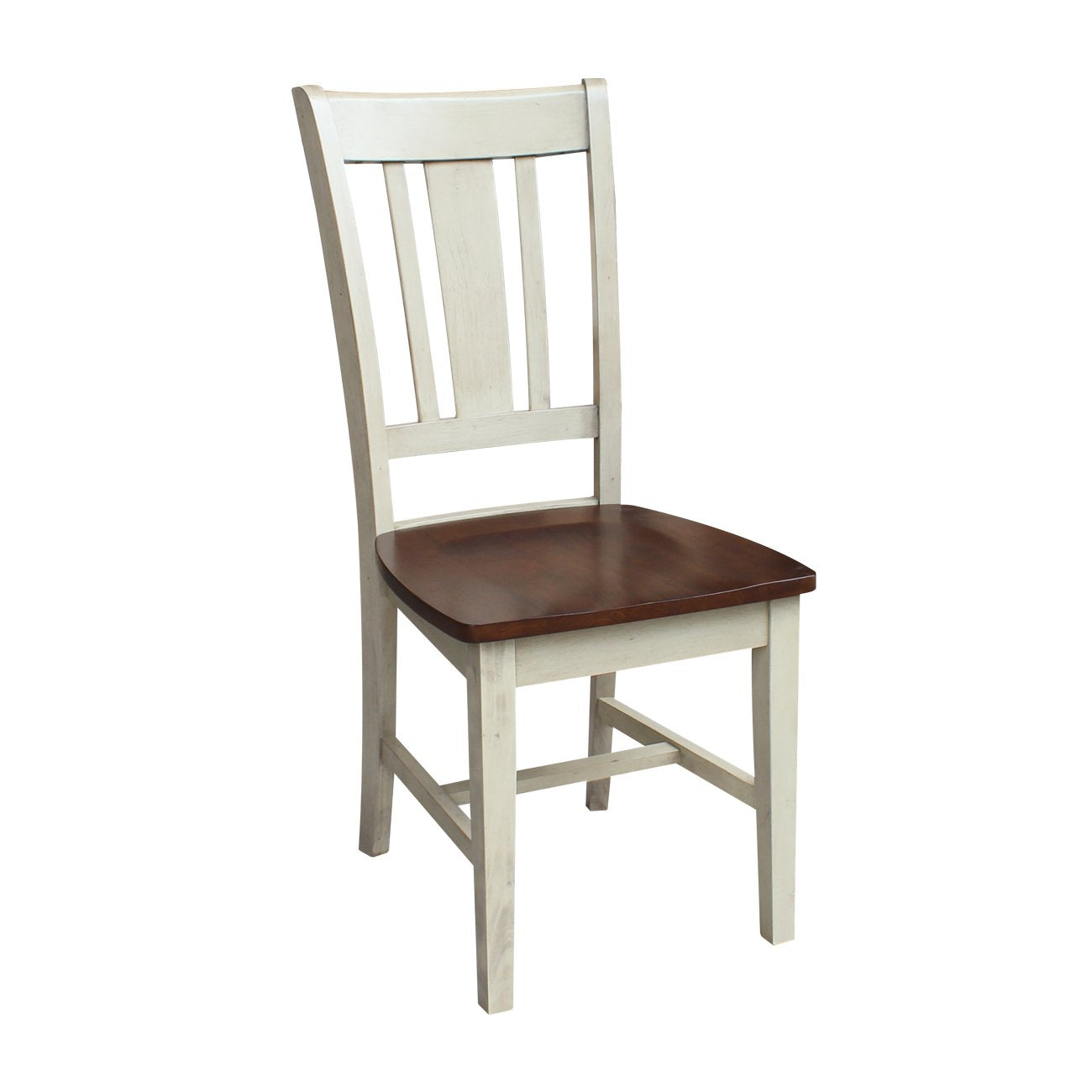 International Concepts San Remo Chair, Antiqued Almond/Espresso - WoodArtSupply