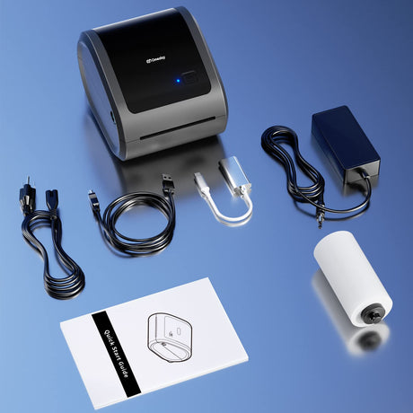 Omezizy Bluetooth Thermal Label Printer 4x6 - D520BT Thermal Shipping Label Printer for Small Business, Wireless Label Printer with Built-in Label Holder, Compatible with USPS, Shopify Omezizy