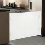 Swinging Doors Cafe Doors, Interior Solid Wood Swing Door with Metal Hinges, Cafe Saloon Doors, Bar Saloon Swinging Doors for Kitchen Stairs Bedroom Entrance Partition (White, 47.2" x35.43") Pinelicorn