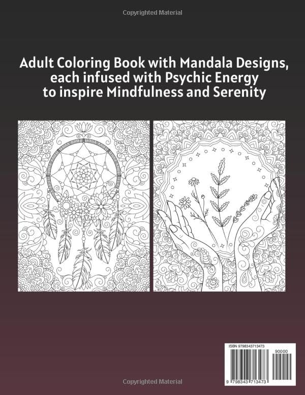 Mystical Patterns: An Adult Coloring Book with Mandala Designs, each infused with Psychic Energy to inspire Mindfulness and Serenity WoodArtSupply