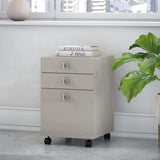 Office by kathy ireland KI60201-03 Echo 3-Drawer Mobile File Cabinet, Letter, Gray Sand, 16-Inch Bush Business Furniture