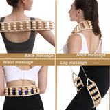 Wood Back Massage Roller Rope, Wood Therapy Cellulite Self Massage Tools for Back Neck Leg Pain Relief Na.c health