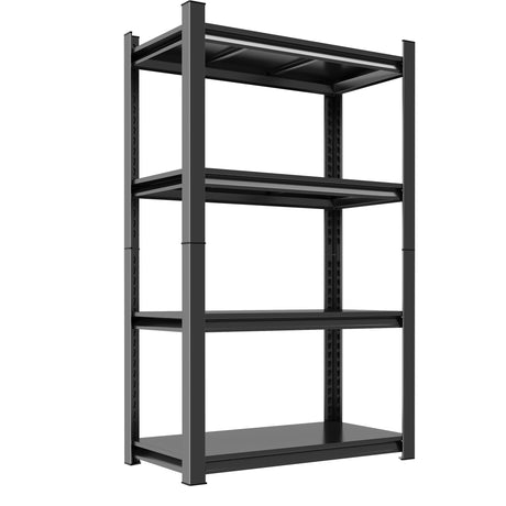 4 Tier Metal Shelving,59" H Adjustable Storage Shelves,1500LBS Shelving Unit for Storage Rack,Metal Shelves for Pantry Shelves,Garage,Kitchen,59" Hx 24" Wx 14" D,Black Metallitrend