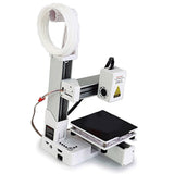 Denash High Accuracy 3D Printer, Beginner Friendly, Compact Size, Fast Heating, Educational Tool, Robust ABS Material, Small 3D Printer with 100x100x100mm Printing Size (White) Denash