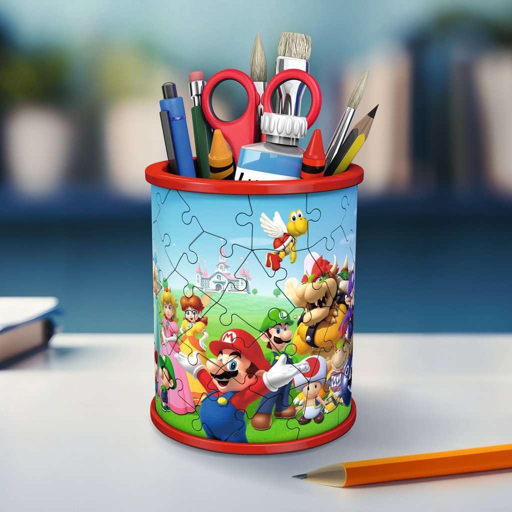 Ravensburger Super Mario Brothers Pencil Pot 3D Jigsaw Puzzles for Kids Age 6 Years Up - 54 Pieces - No Glue Required Ravensburger