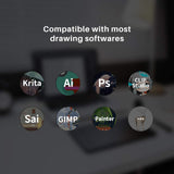 HUION Inspiroy H640P Drawing Tablet, 6x4 inch Digital Art with Battery-Free Stylus, 8192 Pen Pressure, 6 Hot Keys, Graphics Tablet for Drawing, Writing, Design, Teaching, Work with Mac, PC & Mobile HUION