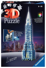 Ravensburger - Chrysler Building 3D Puzzle - Night Edition - 216 Piece 3D Jigsaw Puzzle for Kids and Adults - Easy Click Technology Means Pieces Fit Together Perfectly Ravensburger