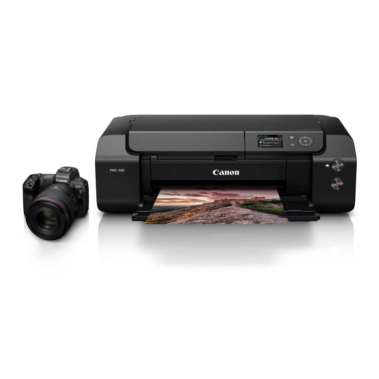 Canon imagePROGRAF PRO-300 Wireless Color Wide-Format Printer, Prints up to 13"X 19", 3.0" LCD Screen with Profession Print & Layout Software and Mobile Device Printing, Black, One Size