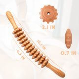 DAOZWUBGIH Curved Wood Therapy Massage Roller Tools,Lymphatic Drainage, Cellulite Massage & Wooden Muscle Roller Stick for Waist and Thigh, Stomach Rolling Massager Tool （with White Box） DAOZWUBGIH