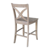 International Concepts Cosmo Stool Barstool, Washed Gray Taupe IC International Concepts