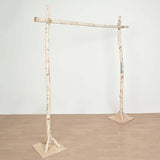 Efavormart 7.5ft Natural Birch Wood Square Wedding Arch, Rustic Arbor Photography Backdrop Stand Efavormart.com