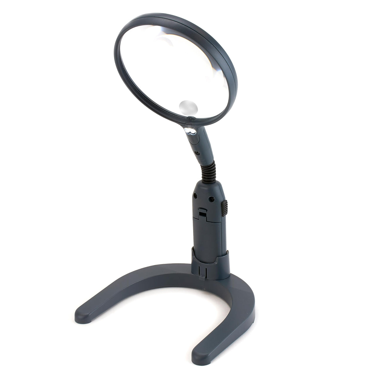 Carson MagniLamp LED Lighted 2x Hand Held or Hands Free Hobby Magnifier with Flexible Gooseneck for Reading, Crafts, Soldering, Jewelry and other Tasks and Hobbies For a Work Bench or Desk Top (GN-55) Carson