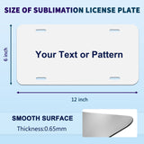 14 Pack Sublimation License Plate Blanks, Metal Automotive Sublimation License Plates Tag for Custom Design Work (White) HYHOSHI