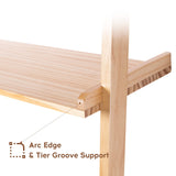 Bloddream Bathroom Organizer, 3-Tier Over The Toilet Storage Space Saver Ladder Shelf Leaning Solid Wood Storage Rack, Over-The-Toilet Storage Shelves for Bathroom, Natural Pine Wood, Adult, 67.7" Bloddream