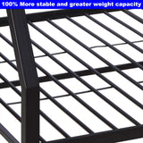 DOONREXS Upgraded Version Thicken Metal Full XL Over Queen Bunk Bed, Heavy Duty Stronger Steel Bunk Beds Full XL Over Queen Size with Ladders and Safety Guard Rail, Easy Assembly (Full XL Over Queen) WoodArtSupply